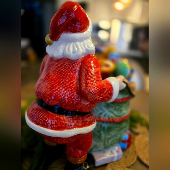 Fitz And Floyd Christmas Cookie Jar 🎅 🍪 - Picture 5 of 10